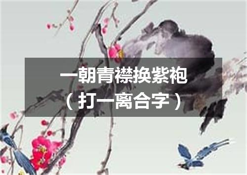 一朝青襟换紫袍（打一离合字）