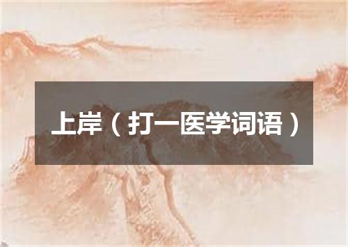 上岸（打一医学词语）