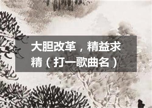 大胆改革，精益求精（打一歌曲名）