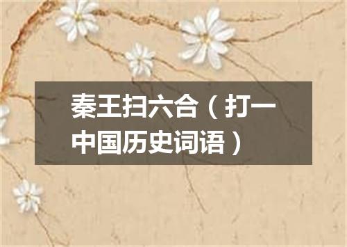 秦王扫六合（打一中国历史词语）