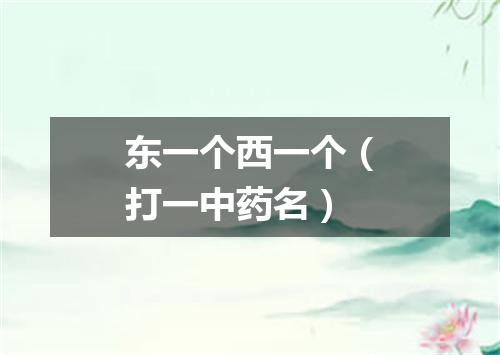 东一个西一个（打一中药名）
