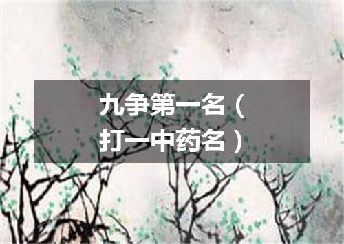 九争第一名（打一中药名）