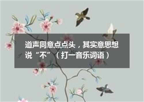 道声同意点点头，其实意思想说“不”（打一音乐词语）