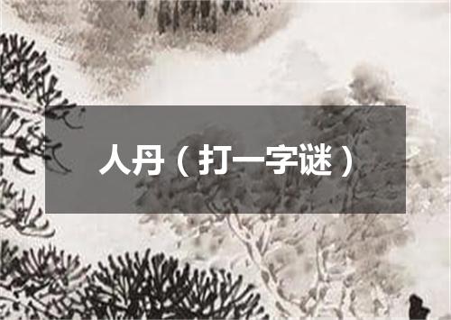 人丹（打一字谜）