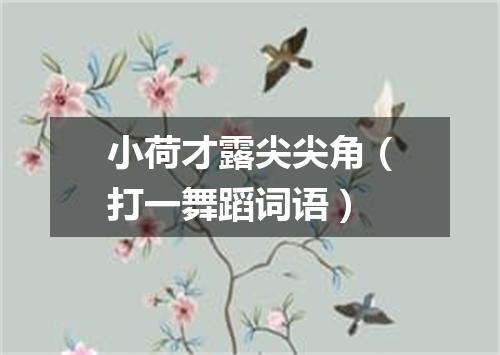 小荷才露尖尖角（打一舞蹈词语）