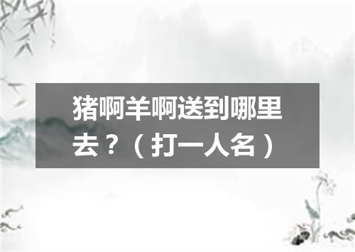 猪啊羊啊送到哪里去？（打一人名）