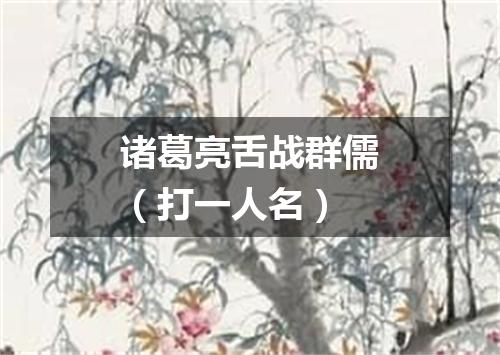 诸葛亮舌战群儒（打一人名）