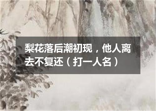 梨花落后潮初现，他人离去不复还（打一人名）