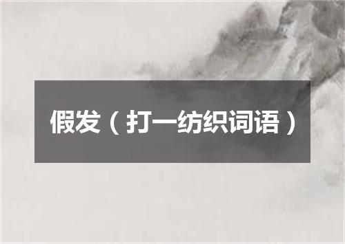 假发（打一纺织词语）