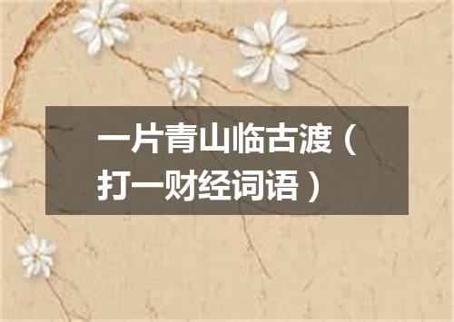一片青山临古渡（打一财经词语）