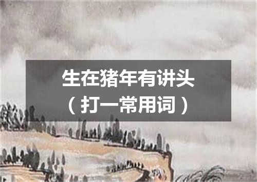 生在猪年有讲头（打一常用词）