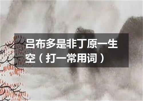 吕布多是非丁原一生空（打一常用词）