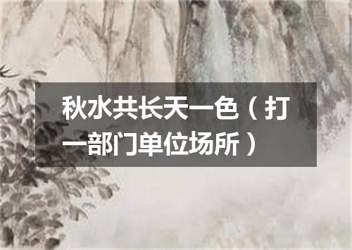 秋水共长天一色（打一部门单位场所）