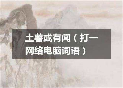 土薯或有闻（打一网络电脑词语）
