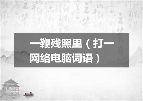 一鞭残照里（打一网络电脑词语）