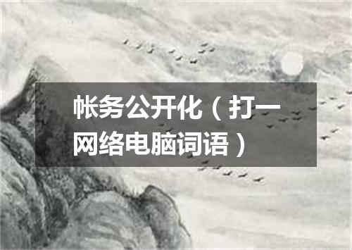 帐务公开化（打一网络电脑词语）