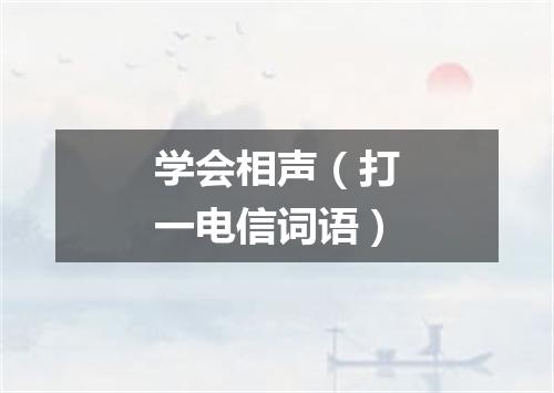 学会相声（打一电信词语）