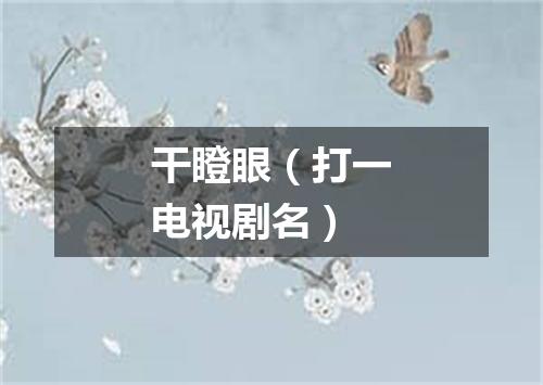 干瞪眼（打一电视剧名）