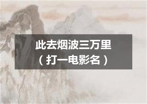 此去烟波三万里（打一电影名）