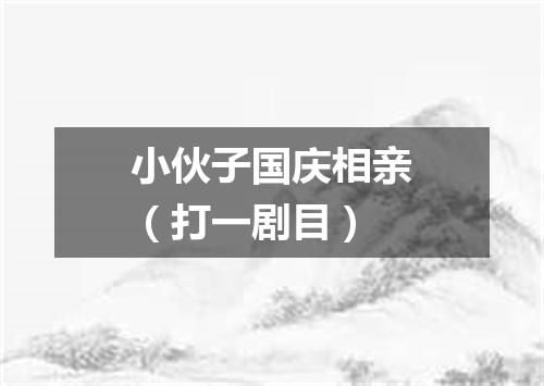 小伙子国庆相亲（打一剧目）