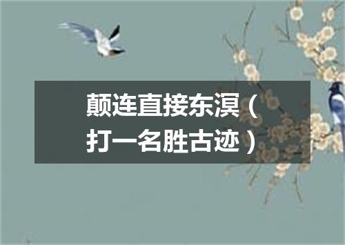 颠连直接东溟（打一名胜古迹）