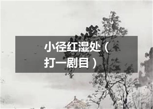 小径红湿处（打一剧目）