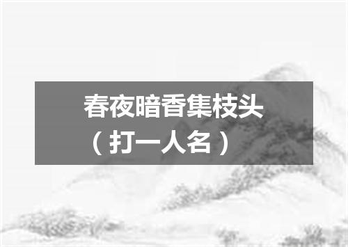 春夜暗香集枝头（打一人名）