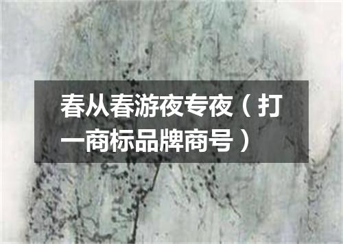 春从春游夜专夜（打一商标品牌商号）