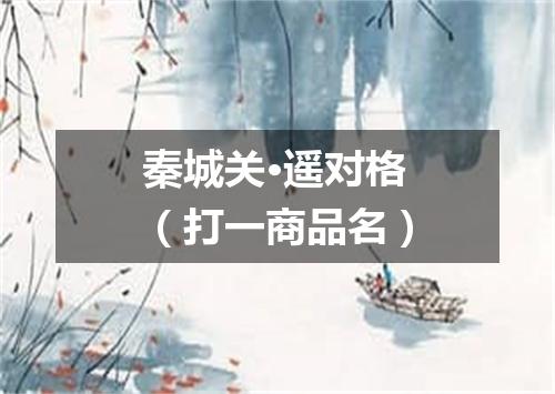 秦城关·遥对格（打一商品名）