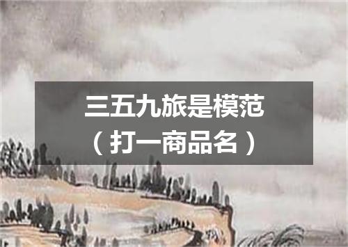 三五九旅是模范（打一商品名）