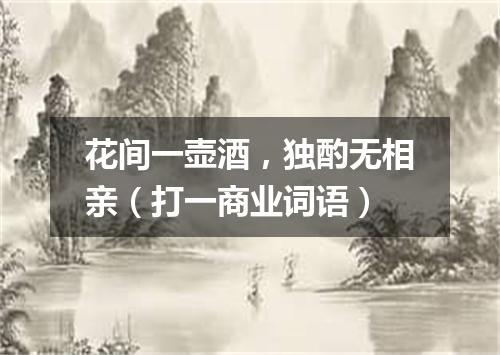 花间一壶酒，独酌无相亲（打一商业词语）