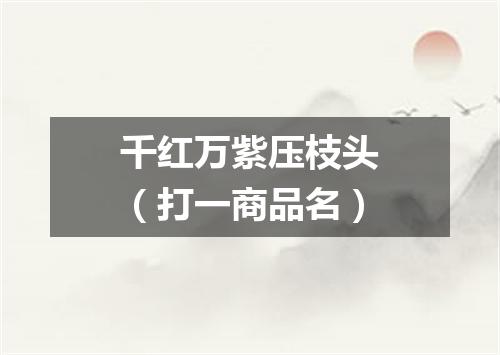 千红万紫压枝头（打一商品名）