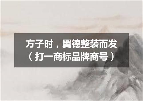 方子时，翼德整装而发（打一商标品牌商号）