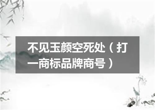 不见玉颜空死处（打一商标品牌商号）