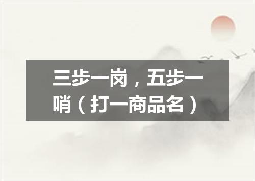 三步一岗，五步一哨（打一商品名）