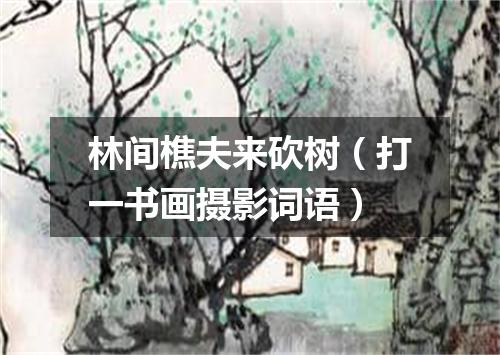 林间樵夫来砍树（打一书画摄影词语）