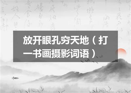 放开眼孔穷天地（打一书画摄影词语）