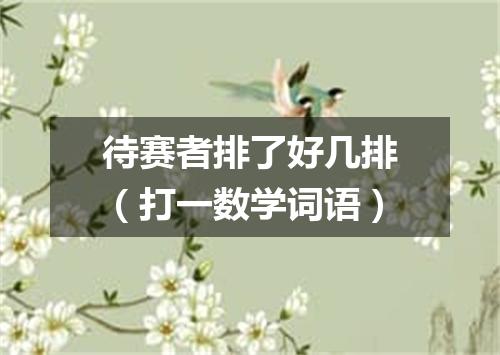 待赛者排了好几排（打一数学词语）