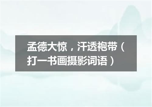 孟德大惊，汗透袍带（打一书画摄影词语）