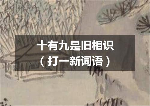 十有九是旧相识（打一新词语）