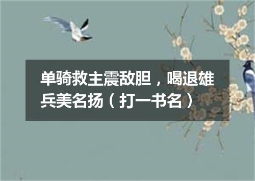 单骑救主震敌胆，喝退雄兵美名扬（打一书名）