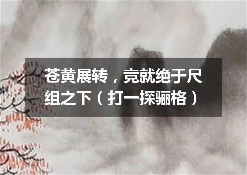 苍黄展转，竞就绝于尺组之下（打一探骊格）