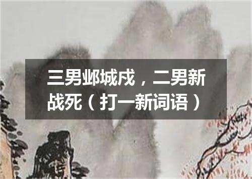 三男邺城戍，二男新战死（打一新词语）