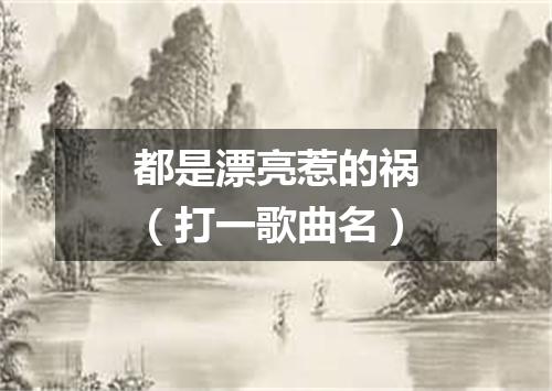 都是漂亮惹的祸（打一歌曲名）