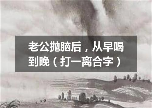 老公抛脑后，从早喝到晚（打一离合字）