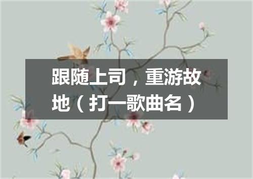 跟随上司，重游故地（打一歌曲名）