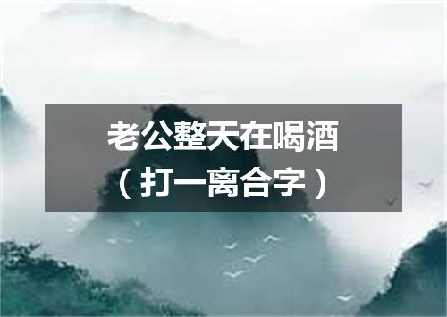 老公整天在喝酒（打一离合字）