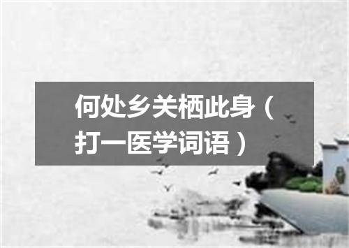 何处乡关栖此身（打一医学词语）