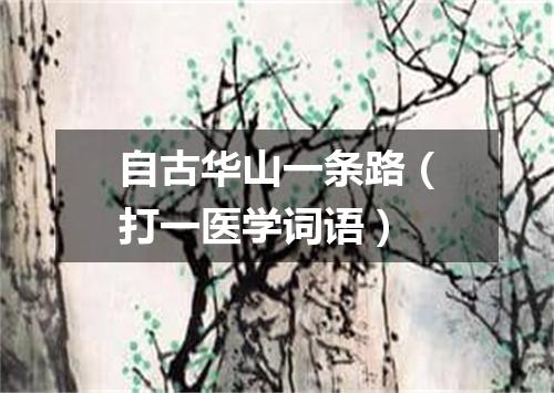自古华山一条路（打一医学词语）
