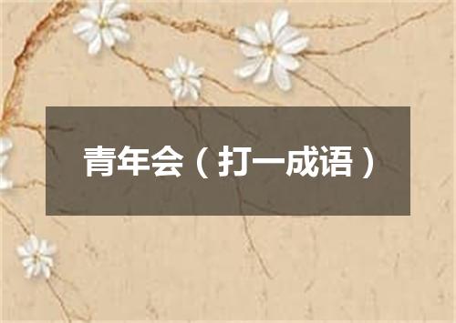 青年会（打一成语）